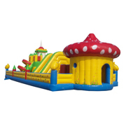 Mushroom inflatable amusement park slide